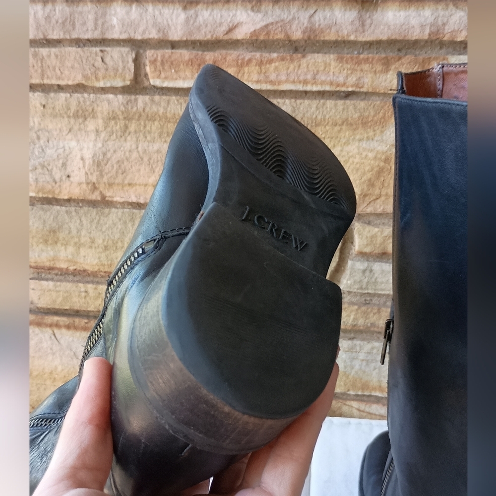 JCrew Black Knee-High Leather Riding Boots_9.5 - Picture 5 of 10